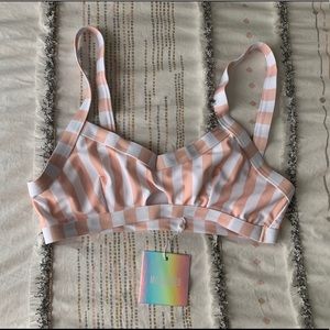 NWT Tanga Striped bikini top